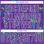 Sublimation Purple Jersey Neon Abstract Soccer Art Green-Teal Custom Uniform Fragment