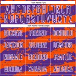 Splash Custom Sublimation Soccer Orange-White Jersey Uniform Purple