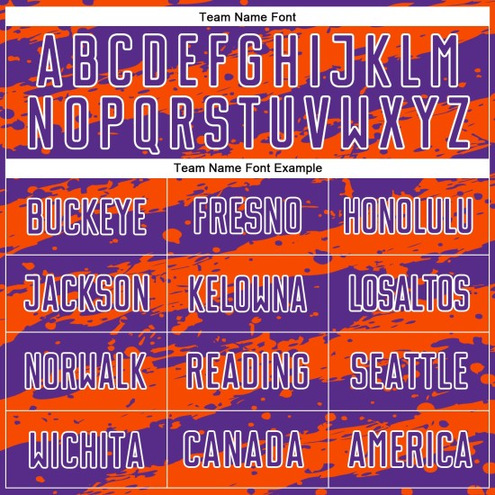 Splash Custom Sublimation Soccer Orange-White Jersey Uniform Purple