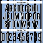 Soccer Jersey Uniform Light Line Blue-White Sublimation Black Custom