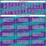 Splash Sublimation Custom Teal-White Soccer Uniform Purple Jersey