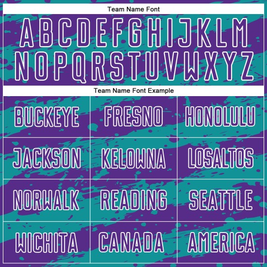 Splash Sublimation Custom Teal-White Soccer Uniform Purple Jersey