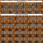 Shapes Orange Sublimation Soccer Custom Geometric Uniform Jersey Black-White