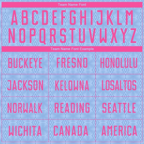 Custom Sublimation Pink Jersey Light Soccer Uniform Geometric Blue Shapes