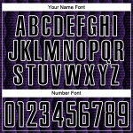 Geometric Soccer Shape Uniform Custom Sublimation Purple-White Jersey Black