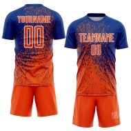 Art Orange-White Royal Uniform Soccer Sublimation Abstract Jersey Custom Fragment