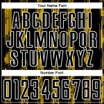 Uniform Sublimation Jersey Black Line Yellow-White Custom Soccer