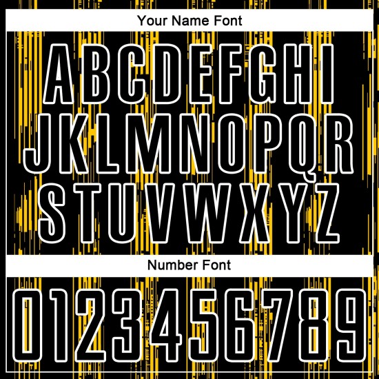 Uniform Sublimation Jersey Black Line Yellow-White Custom Soccer