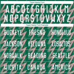 Jersey Sublimation Green Pink Shape Custom Zigzag Kelly Soccer Uniform White-Medium