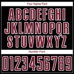 Uniform Jersey Soccer Sublimation Black Crimson-White Lines Custom