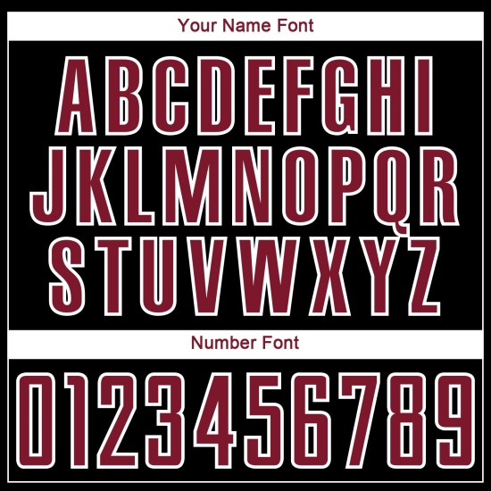 Uniform Jersey Soccer Sublimation Black Crimson-White Lines Custom