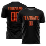 Orange Custom Black Uniform Jersey Sublimation Soccer