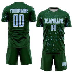 Uniform Soccer Fragment Abstract Blue-Kelly Green Art Light Sublimation Jersey Custom Green