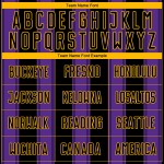 Custom Uniform Purple-Gold Soccer Line Black Sublimation Jersey