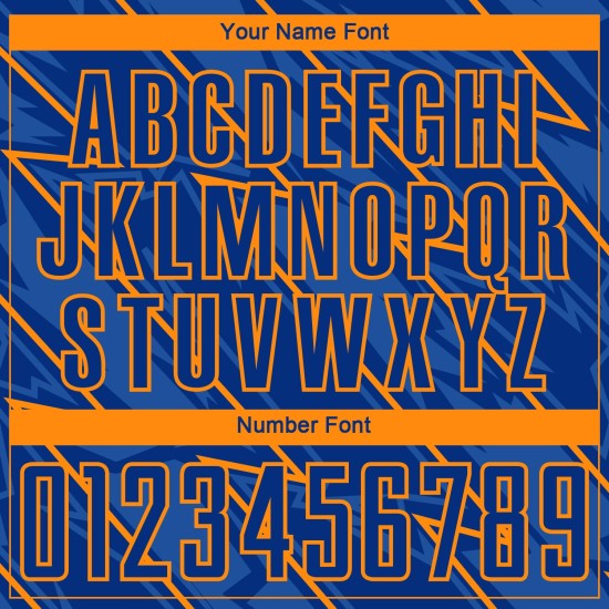 Orange Jersey Uniform Sublimation Bay Custom Soccer Royal Lightning