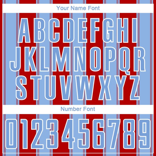 Custom Sublimation Red Soccer Line Jersey Blue-White Uniform Light