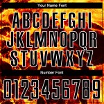 Black Jersey Uniform Custom Sublimation Gold-White Soccer Flame