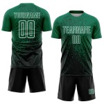Sublimation Green Soccer Black-White Jersey Abstract Art Kelly Uniform Custom Fragment