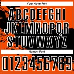 Jersey Custom Splash Sublimation Orange Black-White Uniform Soccer