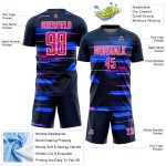 Geometric Shapes Jersey Soccer Custom Navy Pink-White Sublimation Uniform