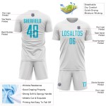 Jersey White Uniform Custom Blue Sublimation Soccer Lakes