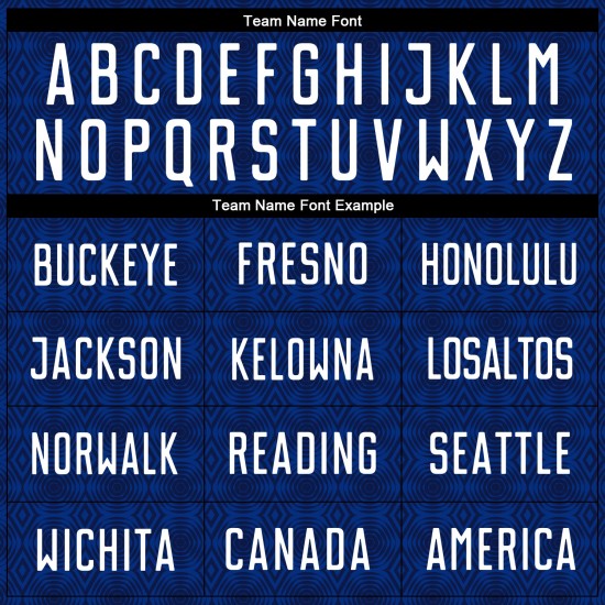 Geometric White-Royal Uniform Soccer Custom Navy Jersey Sublimation Shapes