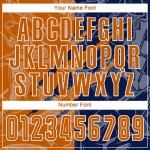 Jersey Texas Custom Pattern Scratch Orange-Navy Soccer Sublimation Uniform Graffiti