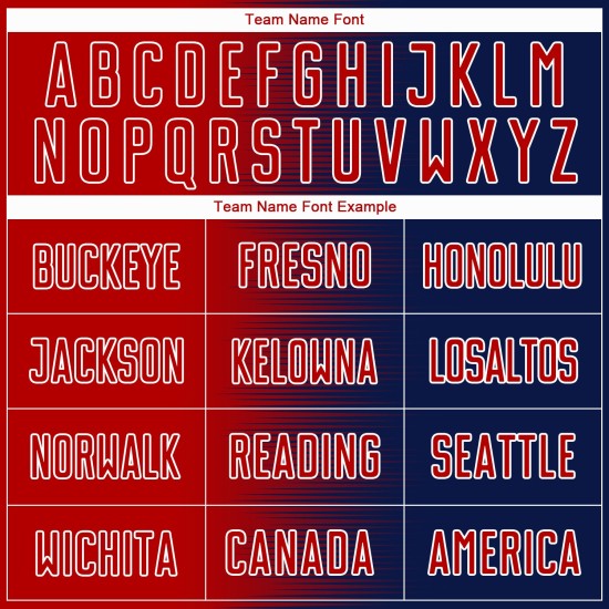 Sublimation Navy Soccer Line Custom Jersey Gradient Uniform Red-White