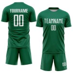 White Uniform Sublimation Jersey Kelly Custom Green Soccer