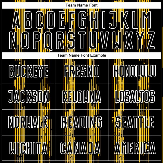 Uniform Sublimation Jersey Black Line Yellow-White Custom Soccer