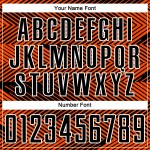 Line Black-White Orange Uniform Soccer Jersey Sublimation Custom