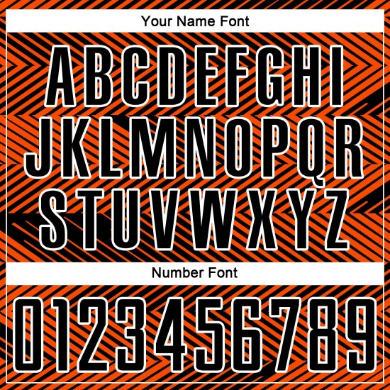 Line Black-White Orange Uniform Soccer Jersey Sublimation Custom