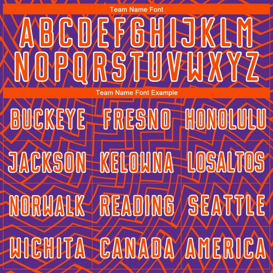 Soccer Custom Jersey Purple Lines Uniform Sublimation Orange-White