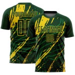 Uniform Yellow Green Jersey Sublimation Custom Soccer