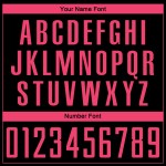 Neon Uniform Pink Sublimation Black Custom Soccer Jersey