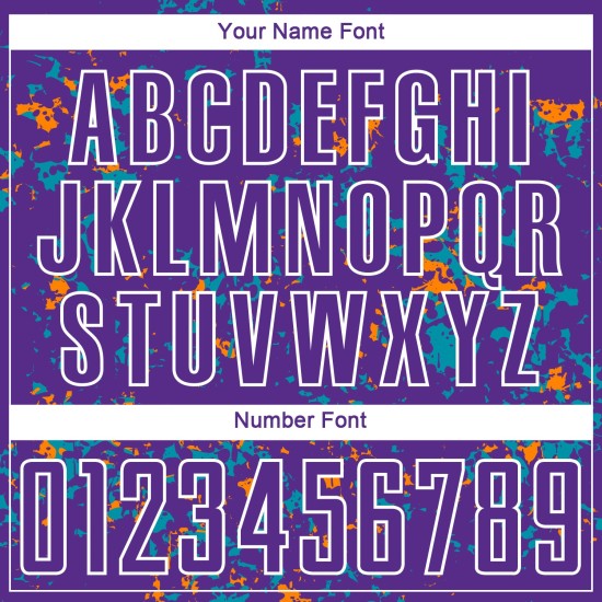 Uniform Sublimation Abstract Fragment Soccer Art Orange-Teal Bay Purple Custom Jersey