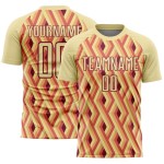 Sublimation Sand Custom Geometric Crimson Jersey Shapes Uniform Soccer
