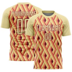 Sublimation Sand Custom Geometric Crimson Jersey Shapes Uniform Soccer