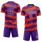 Splash Custom Sublimation Soccer Orange-White Jersey Uniform Purple
