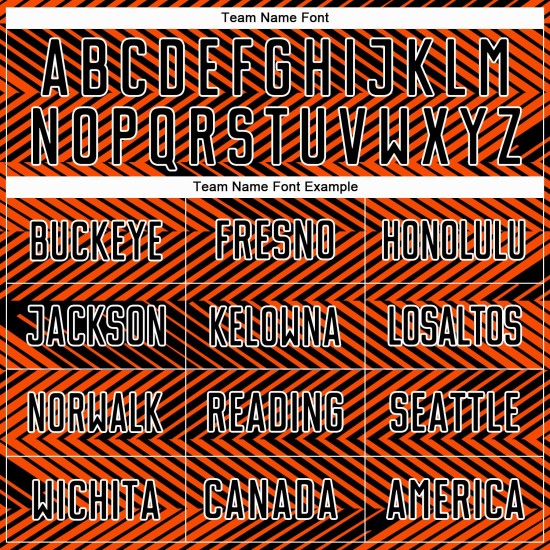 Line Black-White Orange Uniform Soccer Jersey Sublimation Custom