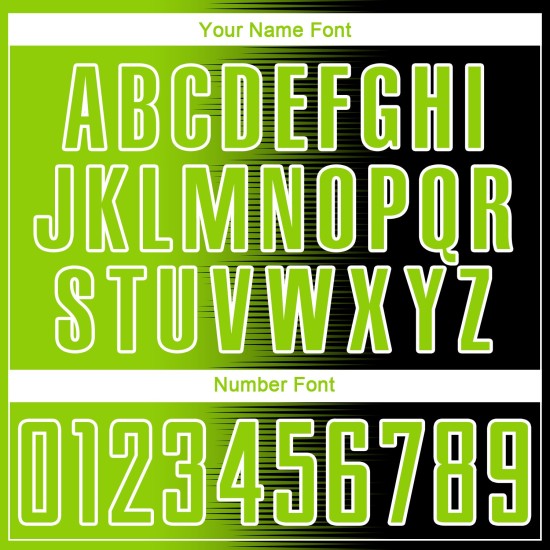 Line Neon Custom Black Sublimation Gradient Uniform Soccer Jersey Green-White
