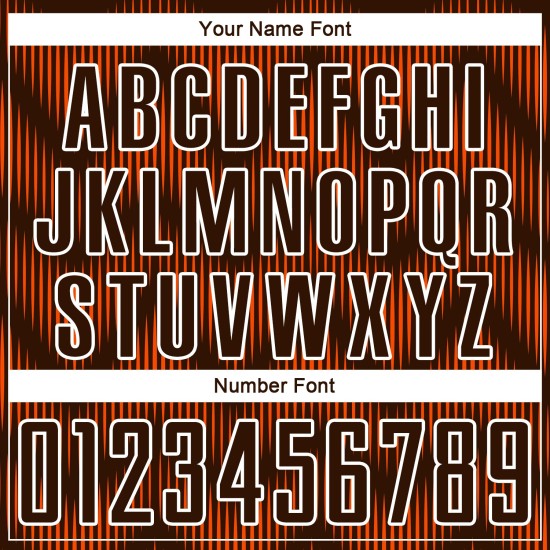 Jersey Custom Brown Soccer Line Uniform Orange-White Sublimation Jersey Custom Brown Soccer Line Uniform Orange-White Sublimation