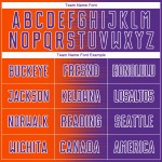 Gradient Jersey Uniform Sublimation Line Soccer Purple Custom Orange-White