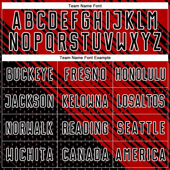 Uniform Soccer Red Diagonal Jersey Custom Black-White Sublimation Lines