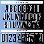 Sublimation Jersey Line Black Blue-White Light Gradient Custom Soccer Uniform