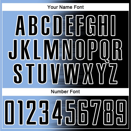 Sublimation Jersey Line Black Blue-White Light Gradient Custom Soccer Uniform