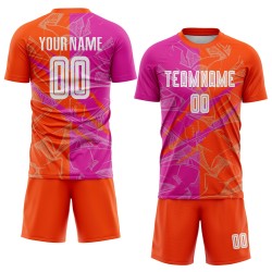 Custom Jersey Uniform Graffiti Pink-Orange Soccer Sublimation Pattern Deep Scratch Custom Jersey Uniform Graffiti Pink-Orange Soccer Sublimation Pattern Deep Scratch