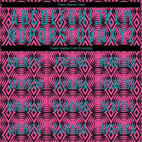 Sublimation Soccer Uniform Teal-Black Custom Geometric Shapes Jersey Pink