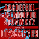 Art Jersey Soccer Sublimation Uniform Fragment Blue Splash Red-Sky Abstract Custom Black