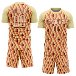 Sublimation Sand Custom Geometric Crimson Jersey Shapes Uniform Soccer Sublimation Sand Custom Geometric Crimson Jersey Shapes Uniform Soccer